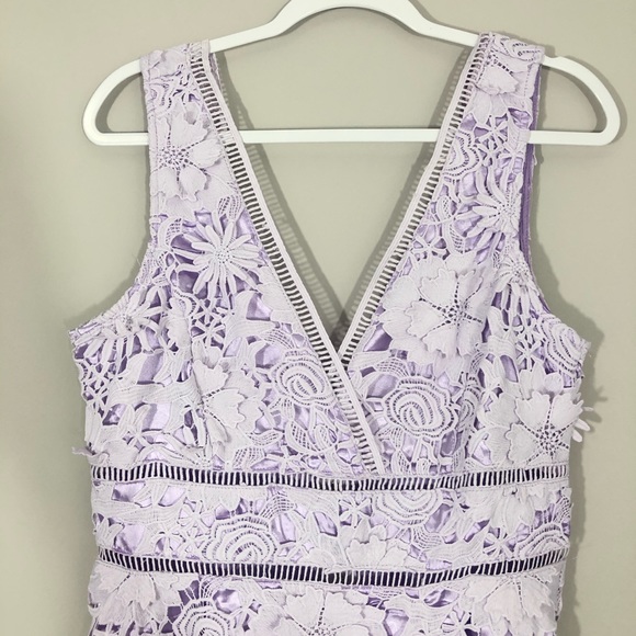 NWT Francesca Just Me Purple 3D Foral Lace Dress - Picture 4 of 9